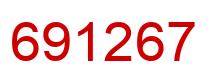 Número 691267 imagen rojo