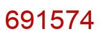 Number 691574 red image