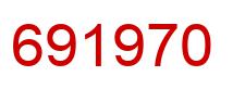 Number 691970 red image