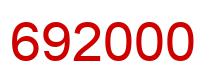 Number 692000 red image