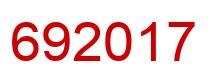 Number 692017 red image