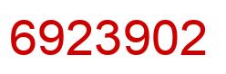 Number 6923902 red image