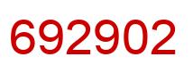 Número 692902 imagen rojo