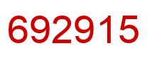 Número 692915 imagen rojo