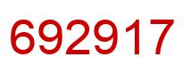 Número 692917 imagen rojo