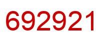 Número 692921 imagen rojo