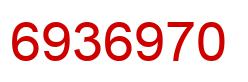 Number 6936970 red image