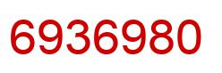 Number 6936980 red image