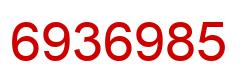 Number 6936985 red image