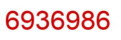 Number 6936986 red image