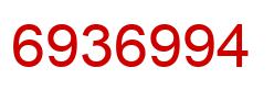 Number 6936994 red image