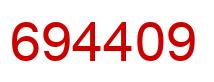 Number 694409 red image