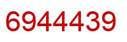 Number 6944439 red image