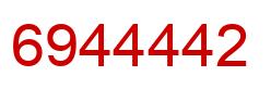 Number 6944442 red image