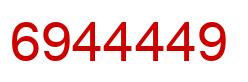 Número 6944449 imagen rojo