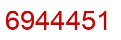 Number 6944451 red image