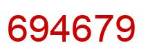 Number 694679 red image