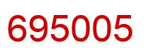 Number 695005 red image