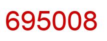 Number 695008 red image