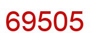 Number 69505 red image