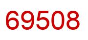 Number 69508 red image