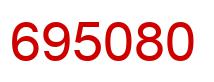 Number 695080 red image