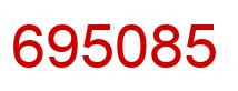 Number 695085 red image