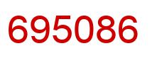 Number 695086 red image