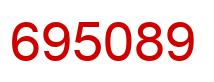 Number 695089 red image