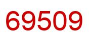 Number 69509 red image