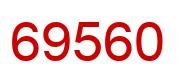 Number 69560 red image
