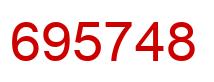 Número 695748 imagen rojo