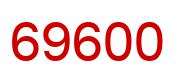 Number 69600 red image