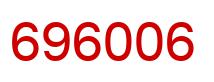 Number 696006 red image