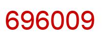 Number 696009 red image