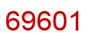 Number 69601 red image