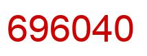Number 696040 red image