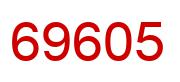 Number 69605 red image
