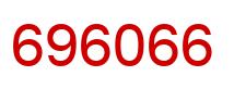 Number 696066 red image