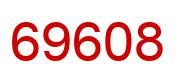 Number 69608 red image