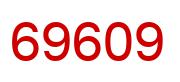 Number 69609 red image