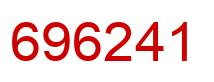 Number 696241 red image