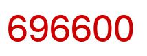 Number 696600 red image