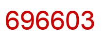 Number 696603 red image