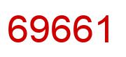 Number 69661 red image