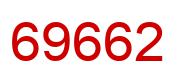 Number 69662 red image