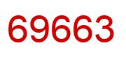 Number 69663 red image