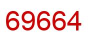 Number 69664 red image