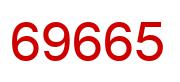 Number 69665 red image