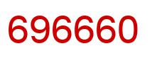 Number 696660 red image